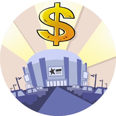 Hall (or venue) Rental (live performance) Icon