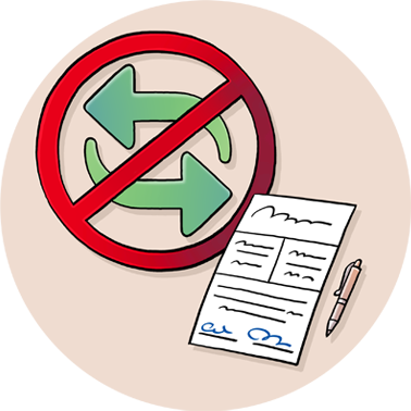 Non-transferable (contracts) Icon