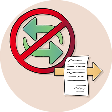Non-transferable (licensing) Icon